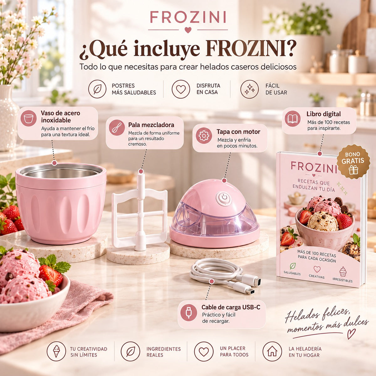 🔥 Special Offer: 55% OFF! 🍦 Personal Ice Cream Maker – Make Your Favorite Flavors at Home 🍓✨