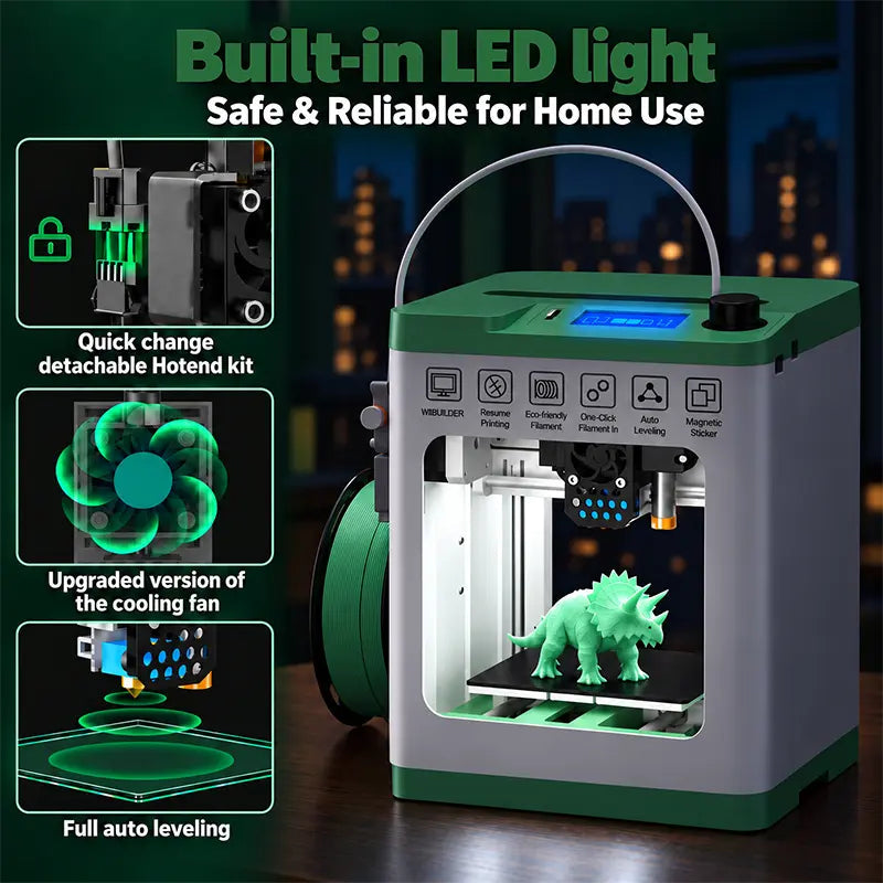 🎁 Kids' Mini 3D Printer – Fully Assembled, Beginner-Friendly 3D Printing Machine with 3,500+ Preloaded Models