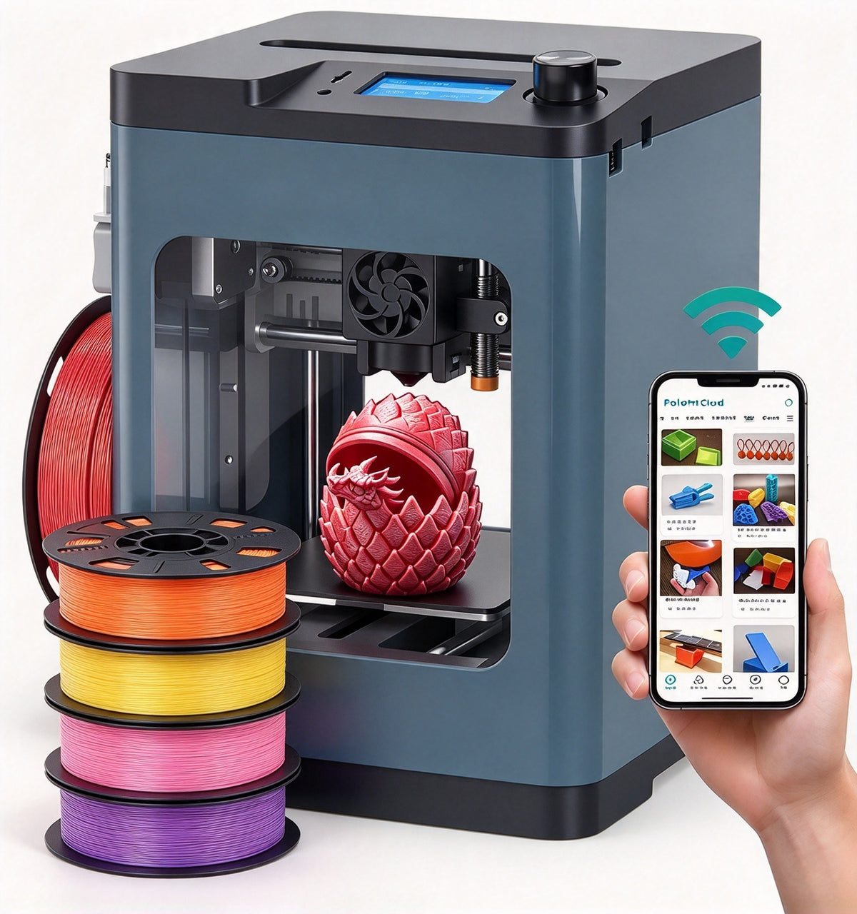 🎁 Kids' Mini 3D Printer – Fully Assembled, Beginner-Friendly 3D Printing Machine with 3,500+ Preloaded Models