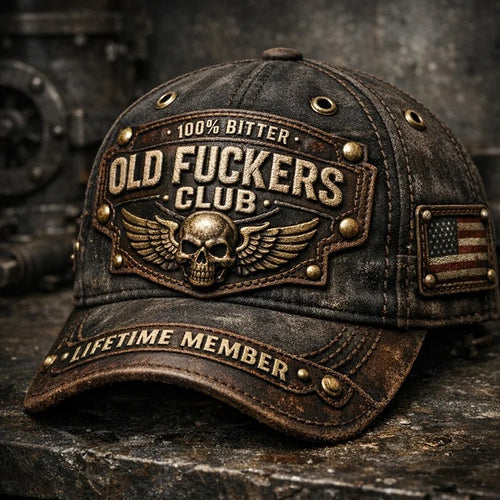 🏆Flash Sale 60% OFF - ❤️Old Fuckers Club-Handmade Vintage Baseball Cap