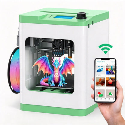 🎁 Kids' Mini 3D Printer – Fully Assembled, Beginner-Friendly 3D Printing Machine with 3,500+ Preloaded Models