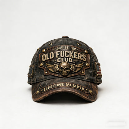 🏆Flash Sale 60% OFF - ❤️Old Fuckers Club-Handmade Vintage Baseball Cap