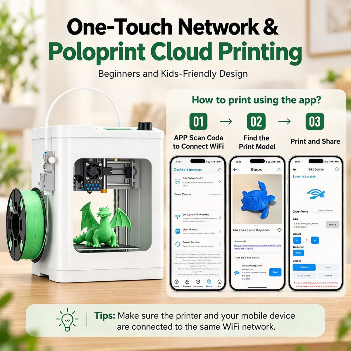 🎁 Kids' Mini 3D Printer – Fully Assembled, Beginner-Friendly 3D Printing Machine with 3,500+ Preloaded Models