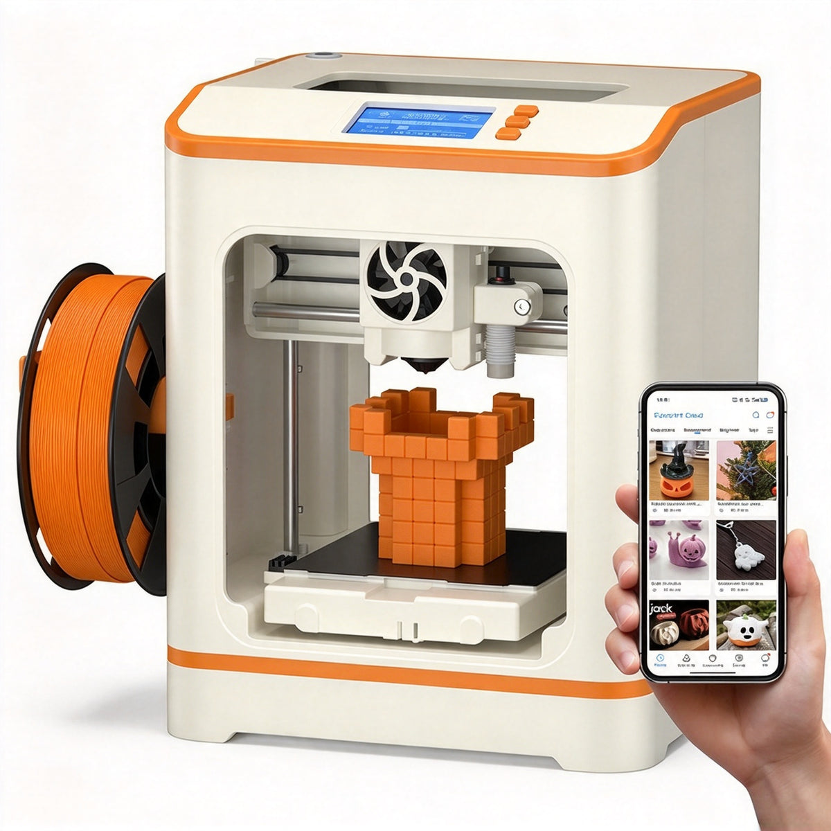 🎁 Kids' Mini 3D Printer – Fully Assembled, Beginner-Friendly 3D Printing Machine with 3,500+ Preloaded Models